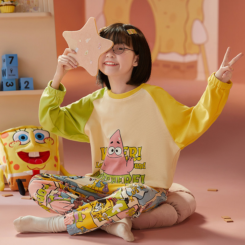 女大童秋款睡衣裤套组2023新款洋派儿童春秋季长袖女孩秋冬全棉,淘宝优惠券,粉丝福利购,淘宝优惠卷