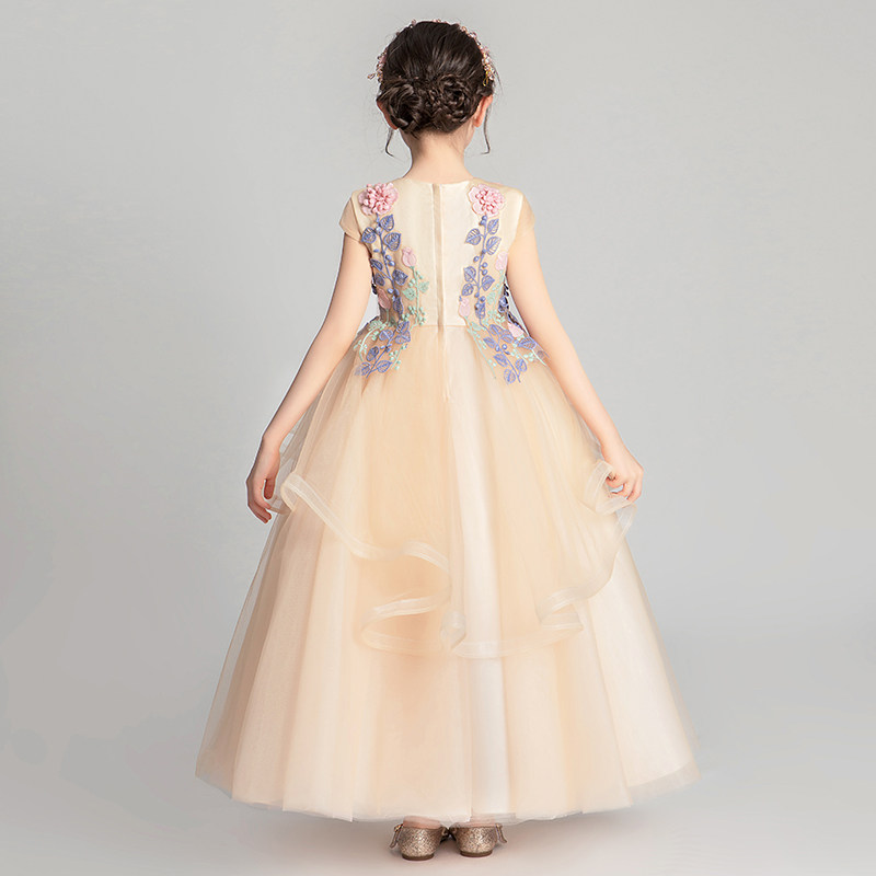 儿童礼服公主裙小女孩花童婚纱长裙主持人模特走秀裙子钢琴演出服,淘宝优惠券,粉丝福利购,淘宝优惠卷