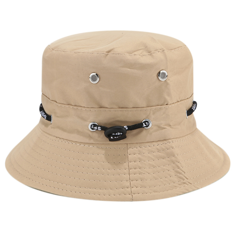 极速Solid Color Bucket Hat Men Women Summer Panama Cap Outdo - 图2