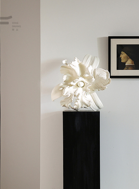 形上3D立体花朵j雕塑装饰品摆件酒店服装店高级感法式玄关艺术品