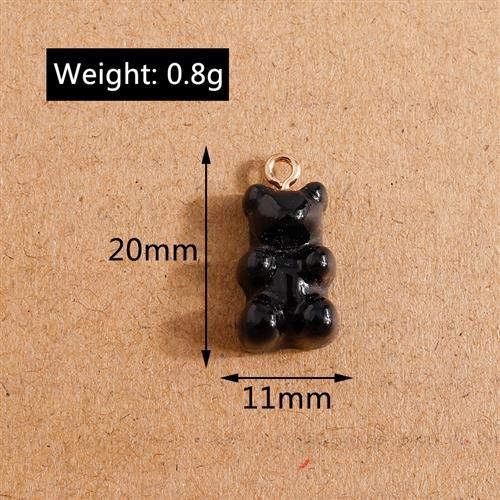 速发30pcs 11*20mm Candy Colors Cartoon Bear Charms for Cute - 图1