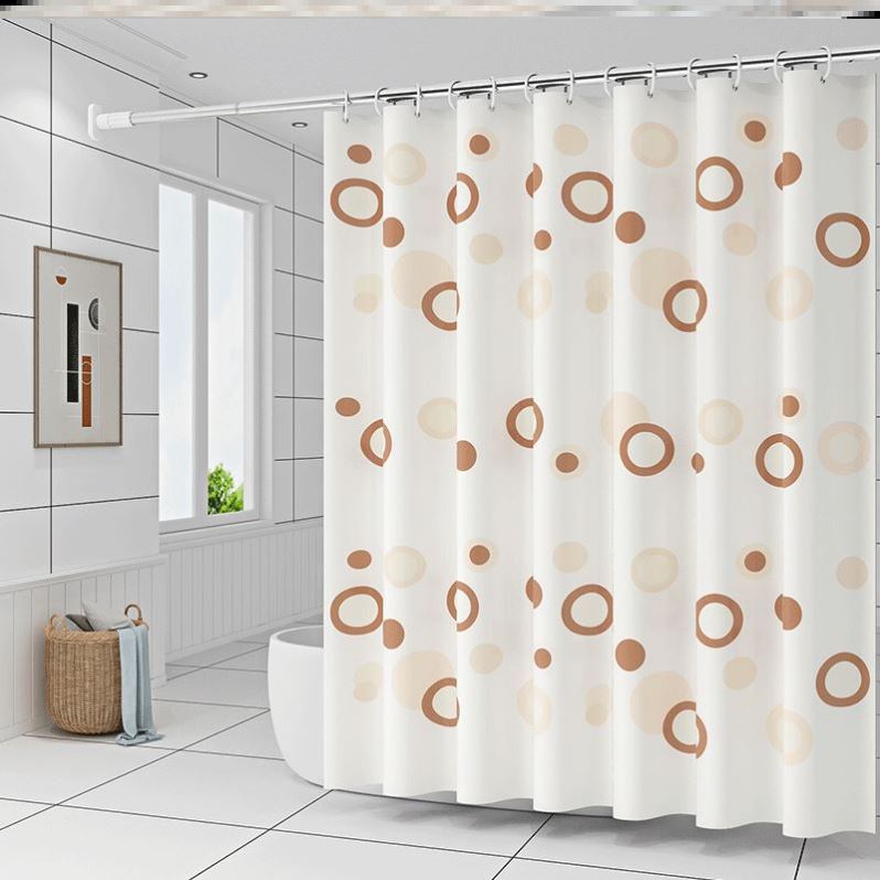 新品The bathroom shower curtain checkered PEVA Environmental-图1