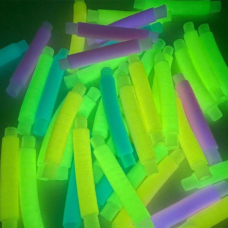 推荐5Pcs Luminous Pop Tubes Sensory Fidget Toy Sss Relieve T - 图1