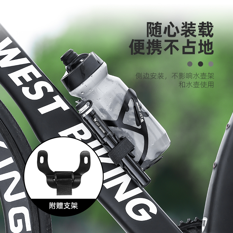 西骑者打气筒自行车便携迷你高压山地公路车应急充气泵篮球通用-图3