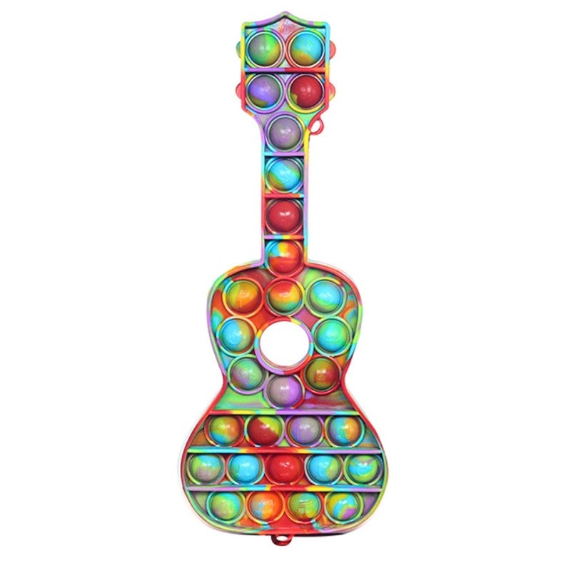 新品Push Bubbgle Cuteq Simple Dimple Fidget Toys Guitar Adul - 图0