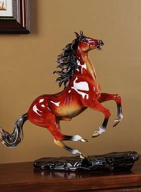 马到成功黄铜马摆件客厅酒柜电视柜装饰品办公室桌面摆设乔迁送礼