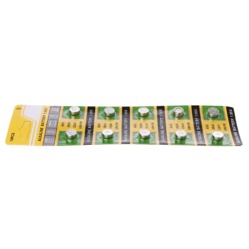 极速10PCS Cell Coin Alkaline Battery AG3 1.55V Button Batter - 图1