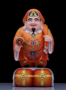 了凡居大黑天佛i像密宗财神爷日式招手财神公司店铺工艺品人物摆