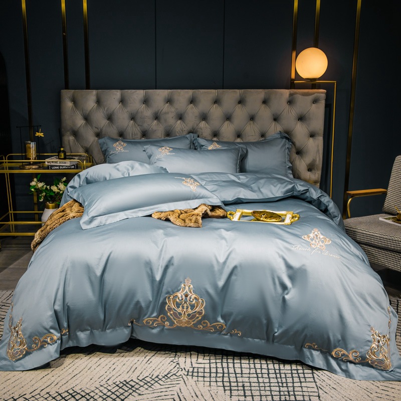 ttonstedfding SeB Embroidered  olid color duvet cover b - 图2