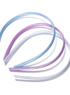 热销10pcs 9mm Fabric vered Headband Colorful Hair Hoops Blan