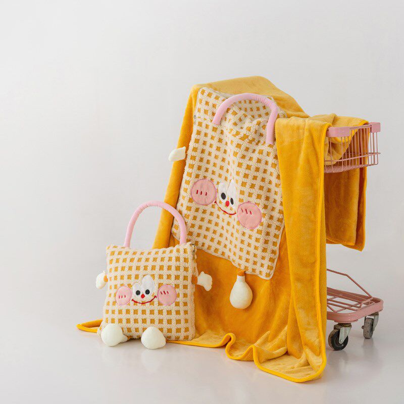 抱枕被子两用午睡可折叠毛毯手提式车载枕头靠背二合一办公室盖毯,淘宝优惠券,粉丝福利购,淘宝优惠卷