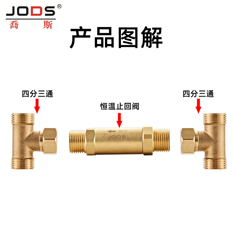 现货速发乔斯温控阀恒温阀零冷水循环H阀无回水管替代电磁阀单向