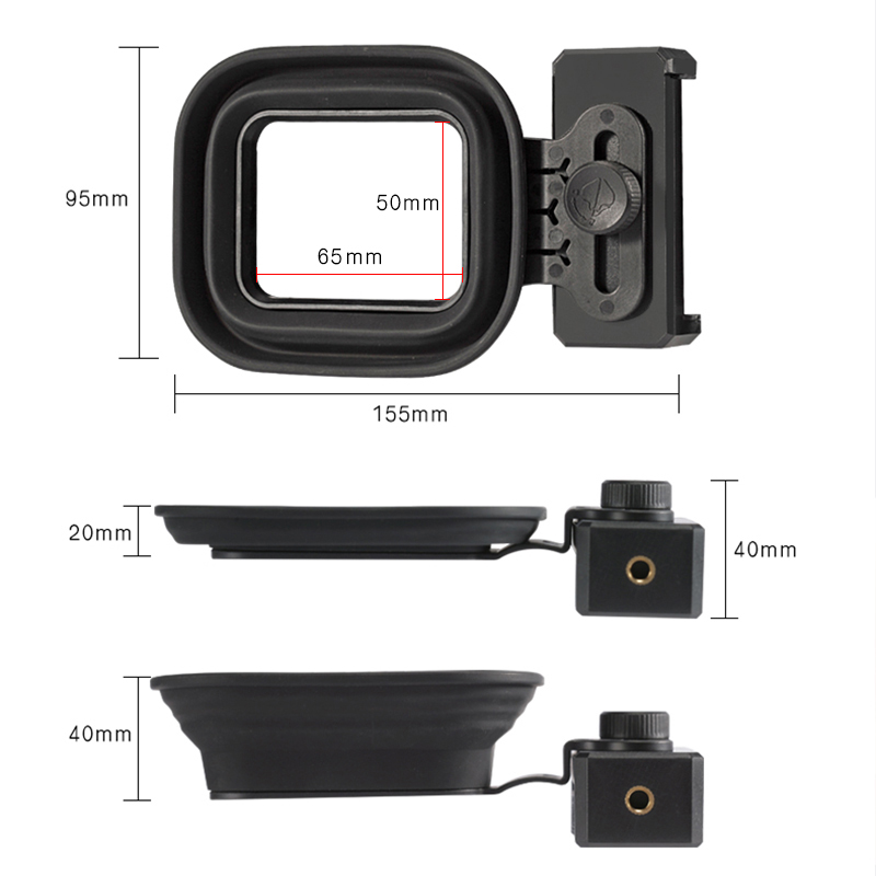 手机通用拍摄消光遮光罩镜头矽胶消除玻Q璃防反光摄影配件