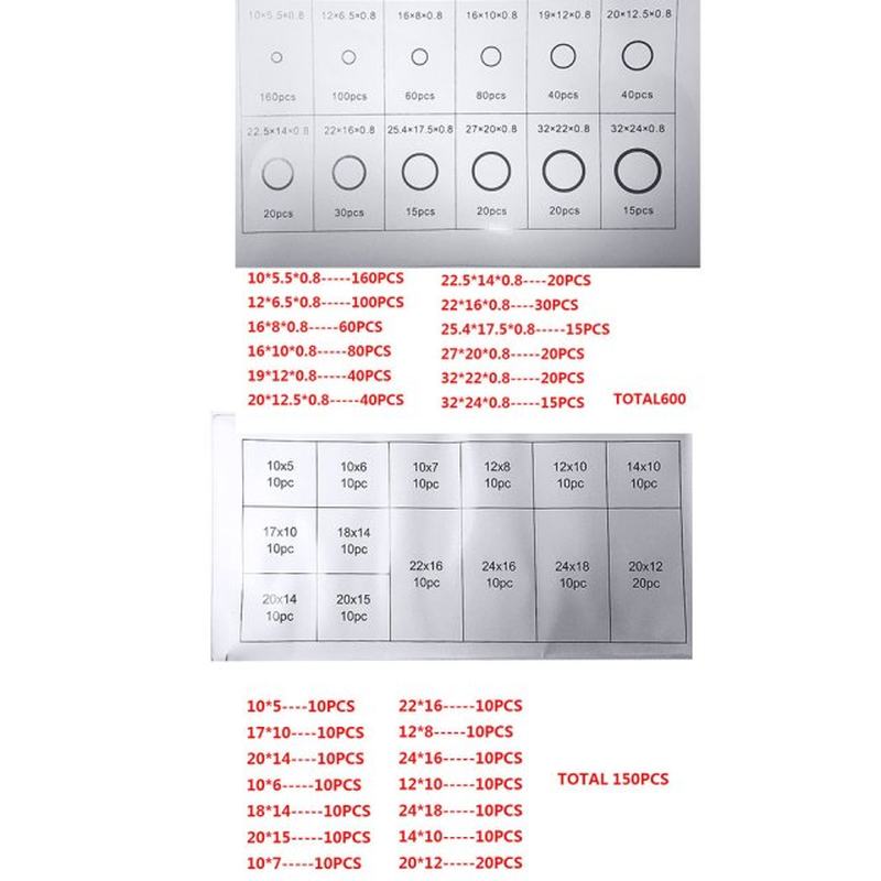 速发1 Kit 10x5 10x6 10x7 12x8 Steel Flat Pad Insulation Wash - 图2