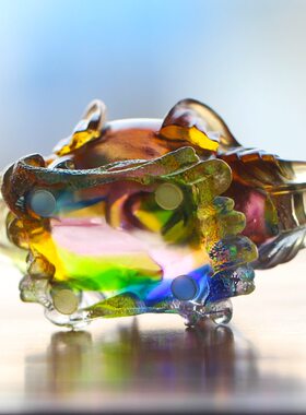 琉璃元宝象创意招财摆q件居家客厅商铺前台办公室摆放装饰工艺礼