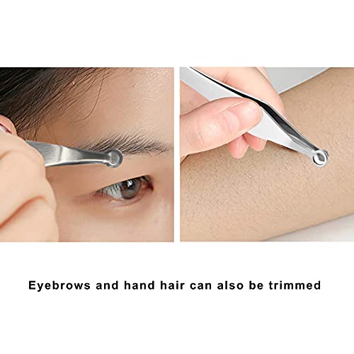 ivesial Nose & Eapr Hair Trimming Tweezers - Stasnlesr St - 图0