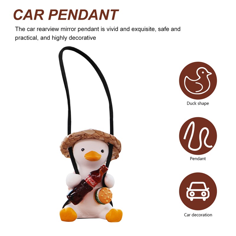 推荐Swinging Duck Car Rearview Decor Car Mirror Pendant Indo - 图3