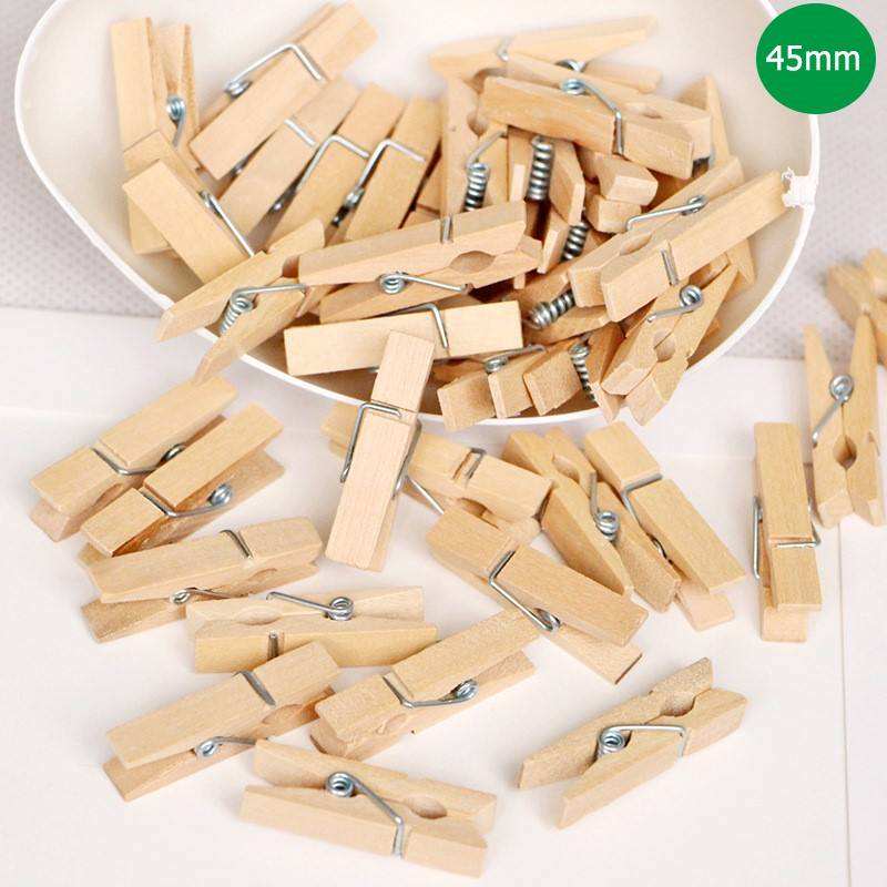 新品50Pcs 25Mm,30Mm,45Mm 72Mm Clothes Pegs Wooden Paper Ph - 图3