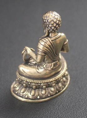 不动明王佛像纯黄铜器桌面摆件本命佛鸡年生肖玄关供奉装饰办公室