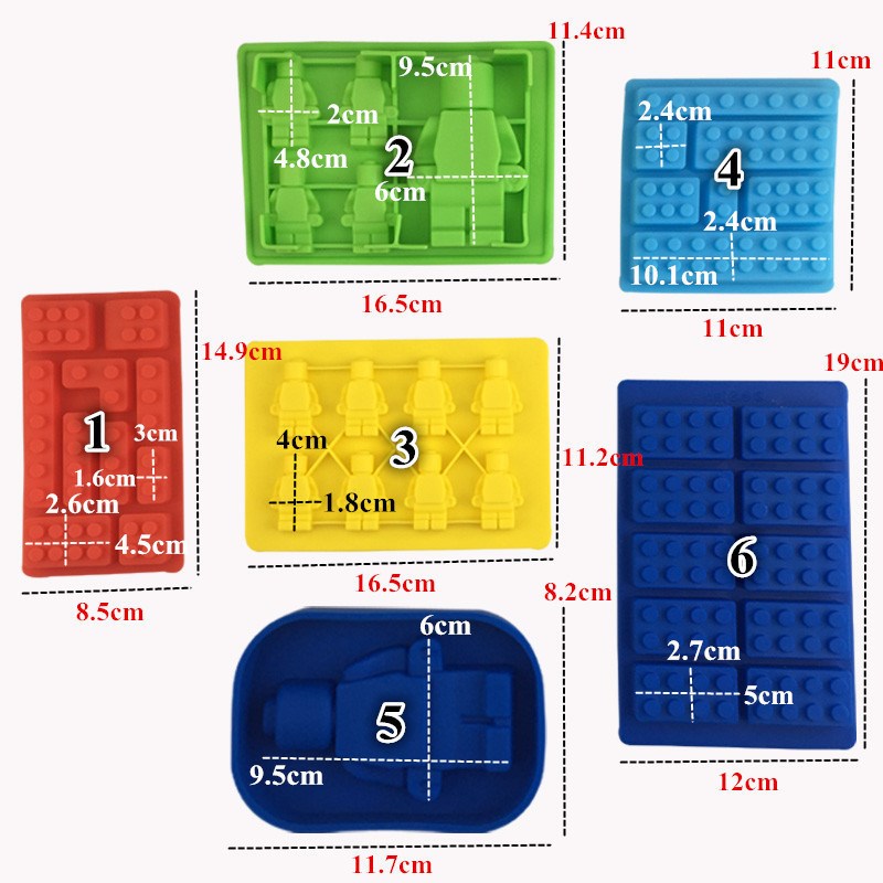 1 Piece Silicone Lego Building Blocks Robot 3D DIY Mold Choc - 图2