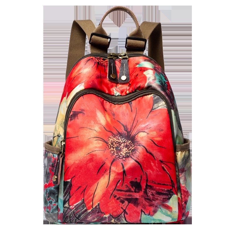 印花牛津布双肩包女2022新款时尚防水旅行小背包轻便帆布女包包,淘宝优惠券,粉丝福利购,淘宝优惠卷