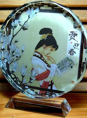 贾迎春收藏品摆设纪念品礼品红楼梦人物装饰品人偶模型水晶摆件