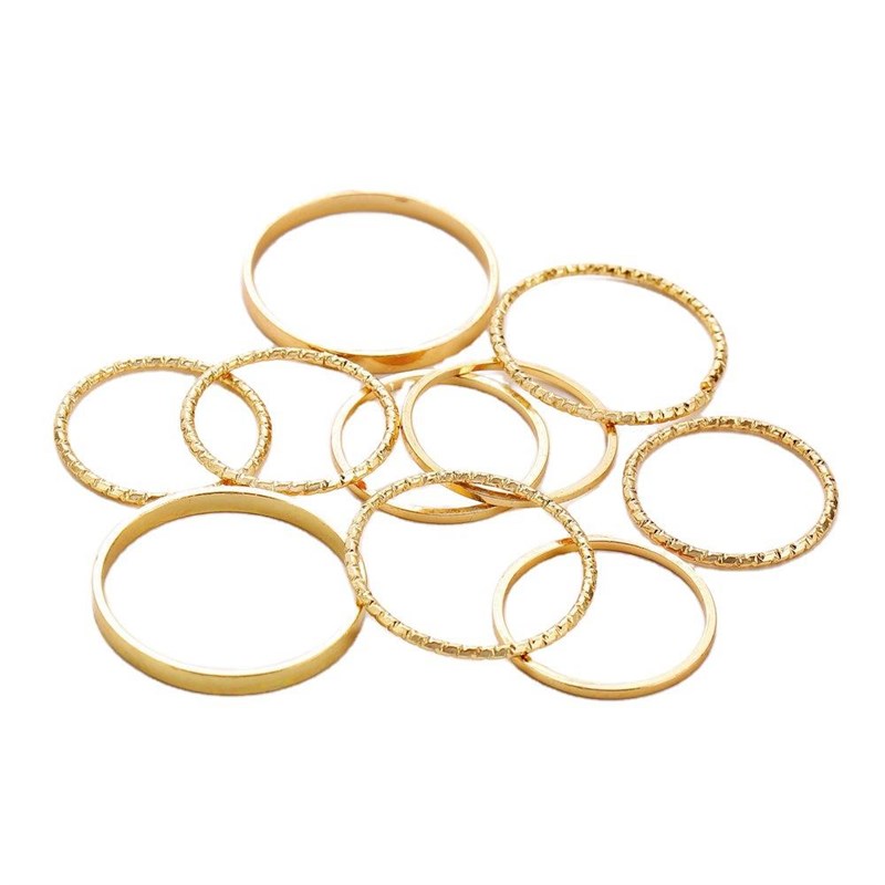 推荐Ring women rings 10 Piece Set 合金戒指组套复古十件套关节 - 图3