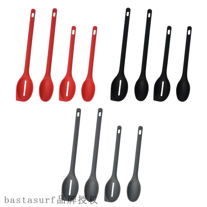 极速Full package silicone extended salad spoon cooking silic-图3