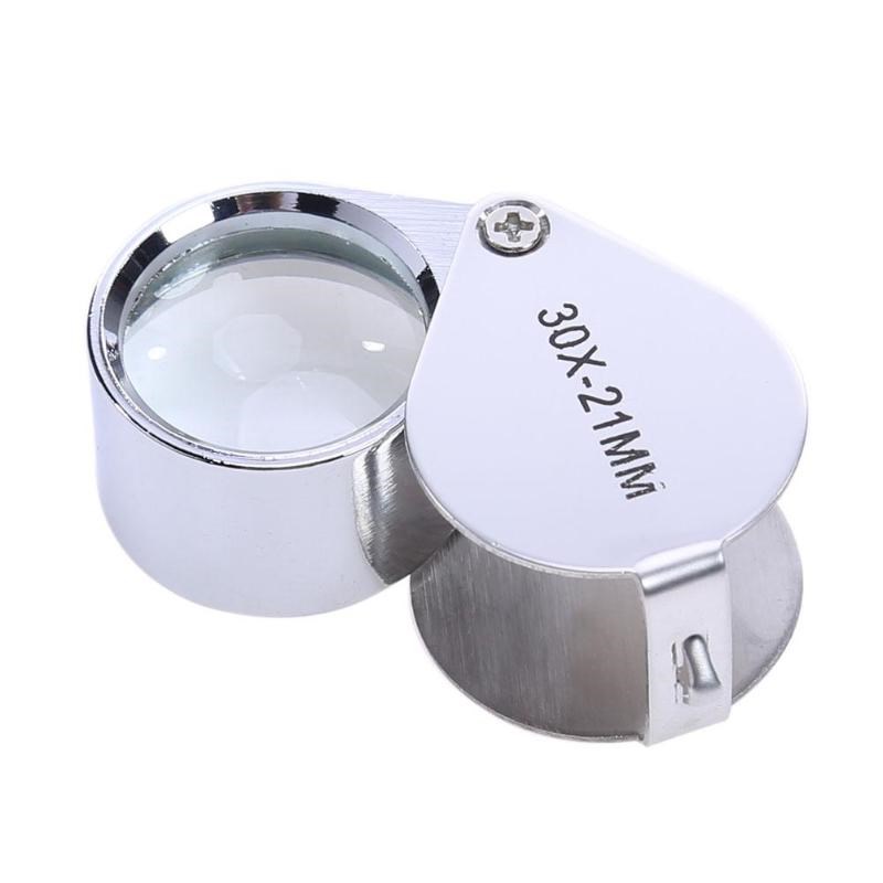 30X Times Magnifier Glass 30X-21MM Metal Fold Identify Preci - 图2