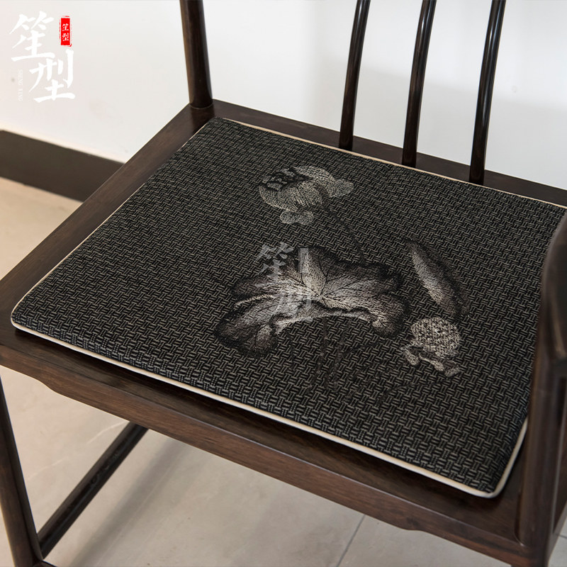 新中式刺绣椅垫红木沙发坐垫实木家俱圈椅太师椅茶椅餐椅座垫定做,淘宝优惠券,粉丝福利购,淘宝优惠卷