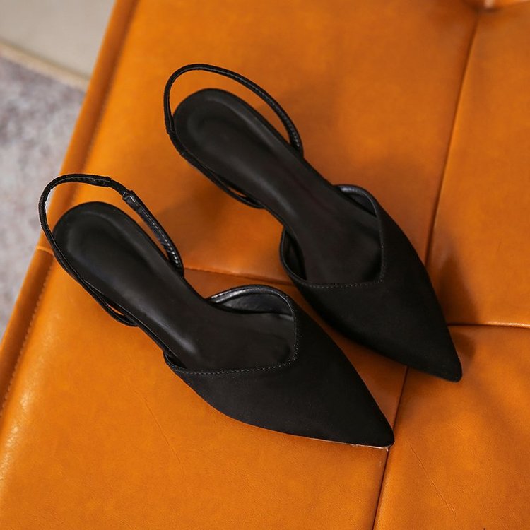 速发Spring and summer 2022 new commuter thick heel middle he - 图1