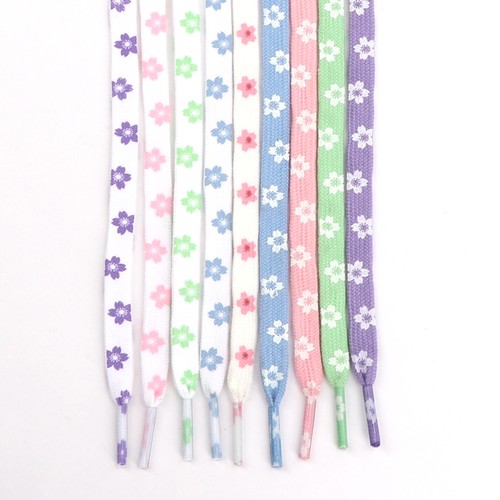 极速New Sakura Shoelaces Flat Little Daisies Shoe laces-图1