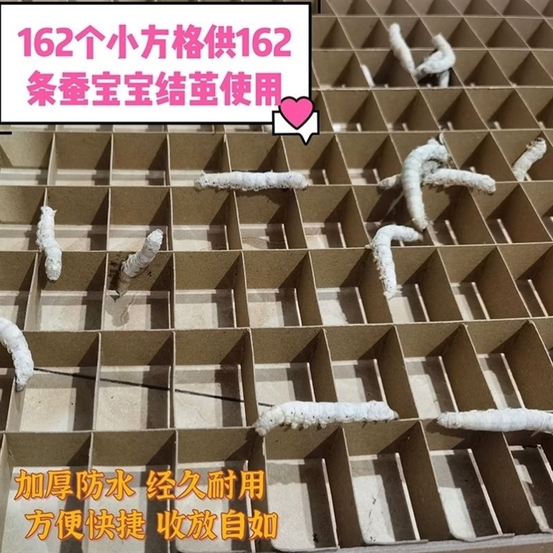 【50个】【100个】养蚕专用方格簇180孔162孔四角包布头方格蚕具-图1