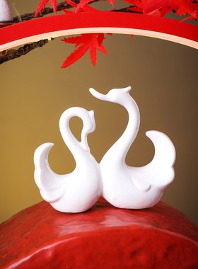 流水摆件结婚礼物新婚送新人一对创意闺蜜情人节礼品陶瓷婚庆中式