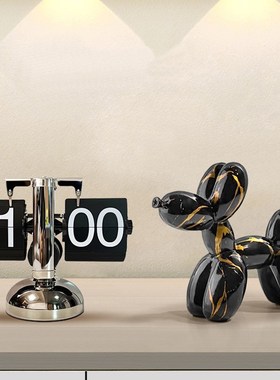 轻奢摆饰气球狗乔迁摆件客厅办公室桌面酒柜电视柜红酒架高级装饰