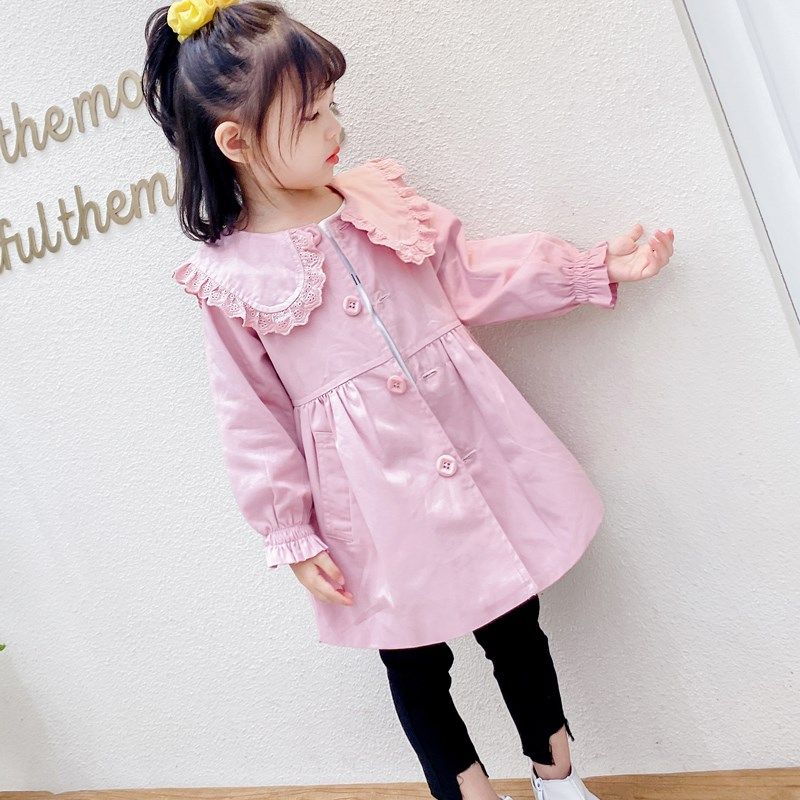 女童风衣春秋季2024新款韩版童装儿童洋气上衣宝宝中长款女孩外套,淘宝优惠券,粉丝福利购,淘宝优惠卷