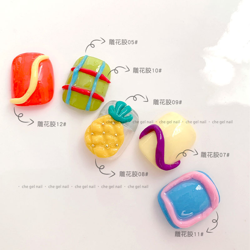 网红12Colors Sculpture Plasticine Gum Soak Off Gel Nail Mode - 图3