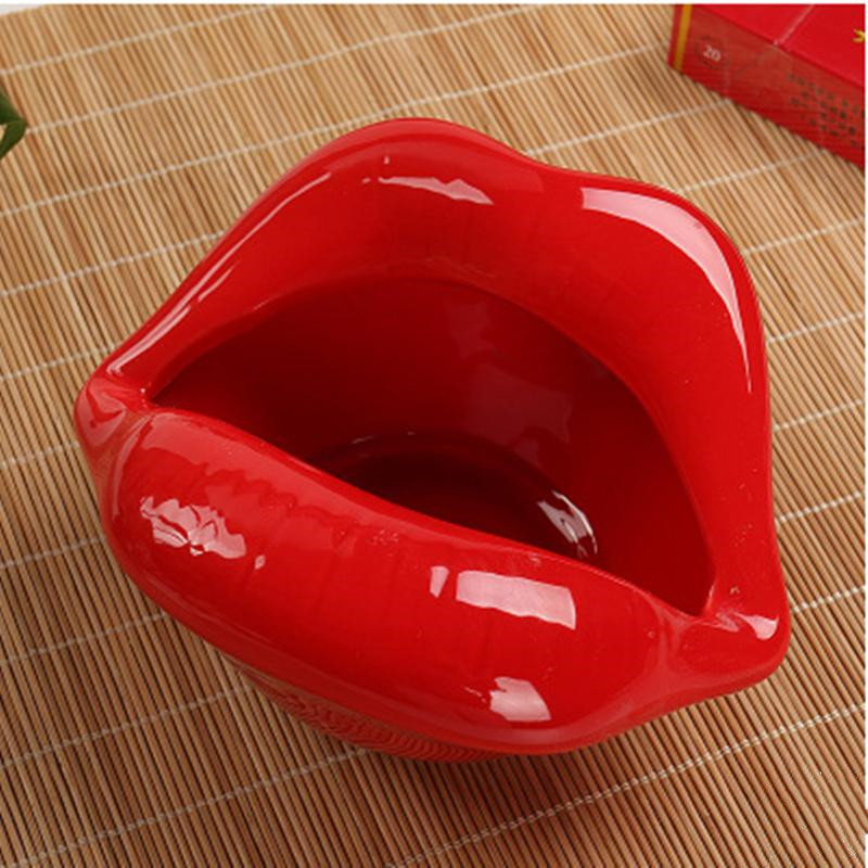 Cut ecips Ashtray Creative Planter Fashion Mouth CerYamiL A-图3