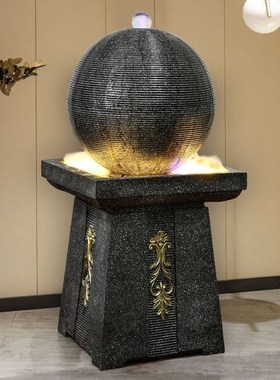 风水球循环流水喷泉招财摆件办公室客厅落地景观装饰乔迁开业送礼