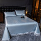 High-end ice silk mat three-piece set washable machine washable foldable flower K-side bed sheet mat summer air conditioner soft