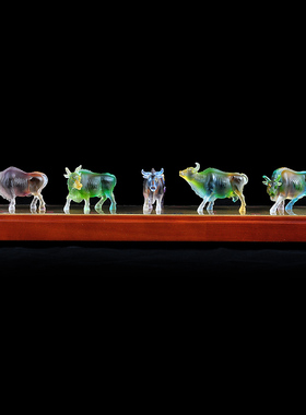 五牛摆件招c财牛工艺品家居摆设客厅电视柜装饰品办公室桌商务礼