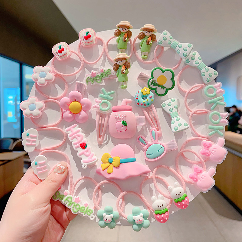 小女孩头饰儿童发绳发夹可爱皮筋扎头不伤发婴儿宝宝发卡碎发神器,淘宝优惠券,粉丝福利购,淘宝优惠卷