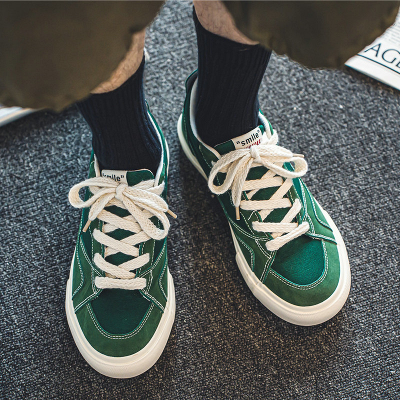 滑板鞋男鞋子夏季橙色帆布透气复古绿色磨砂低帮小众潮牌小众板鞋,淘宝优惠券,粉丝福利购,淘宝优惠卷