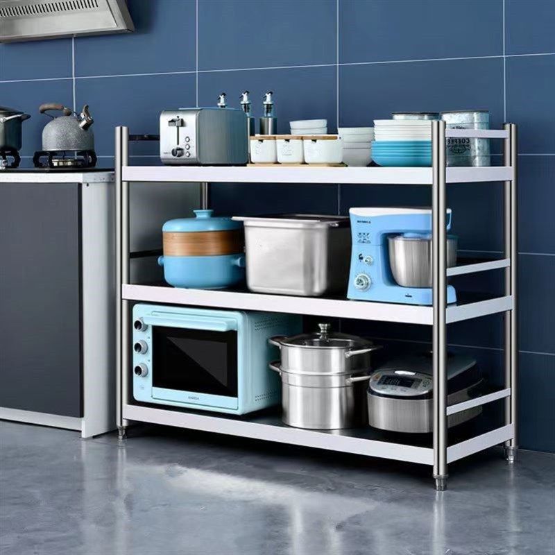 不锈钢厨房架子置物架落地多层微波炉G烤箱架家用锅架储物收纳橱,淘宝优惠券,粉丝福利购,淘宝优惠卷