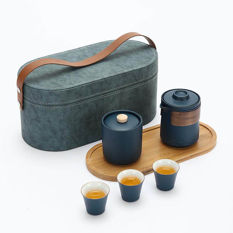 Style tea tray, tea bag, travel kung fu, three cups, one pot, customer extra money set, travel tea set, tea cup, convenient