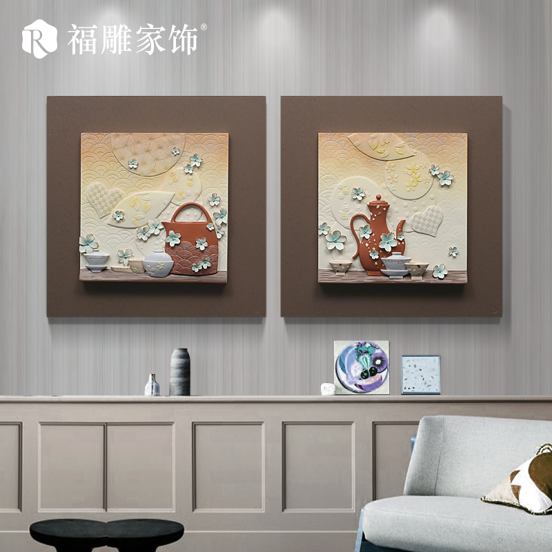 Buy Blessing Carved Furniture Dining Room Painted Original Painting Decorative Painting Two Linked Painting Three Dimensional Relief Paintings Sofa Backdrop Painting In Cheap Price On Alibaba Com