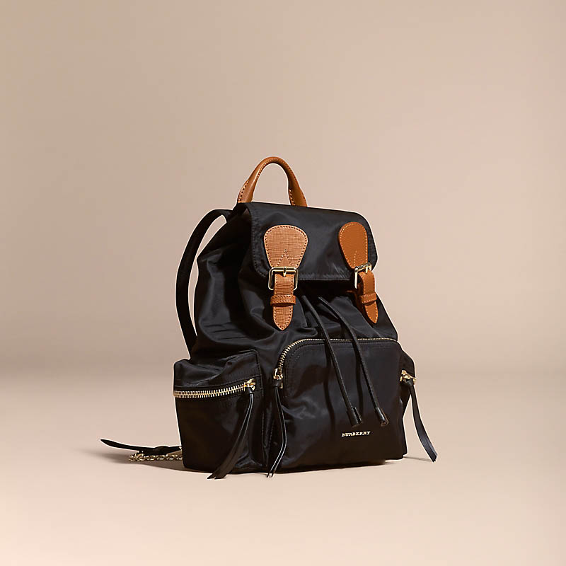 nylon-6 spell leather army backpack 