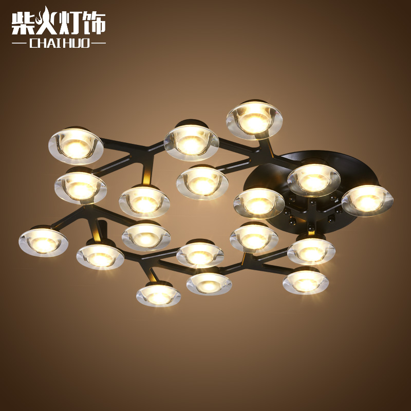 Firewood Creative Plum Light Starry Ceiling Lights Rectangular Led Ceiling Minimalist Bedroom Lamp Restaurant Artistic Personality