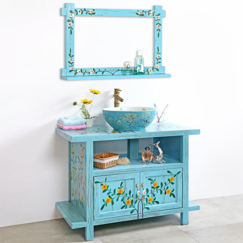 Hand Painted Bathroom Vanity / Hand Painted Bathroom Vanity Unit
