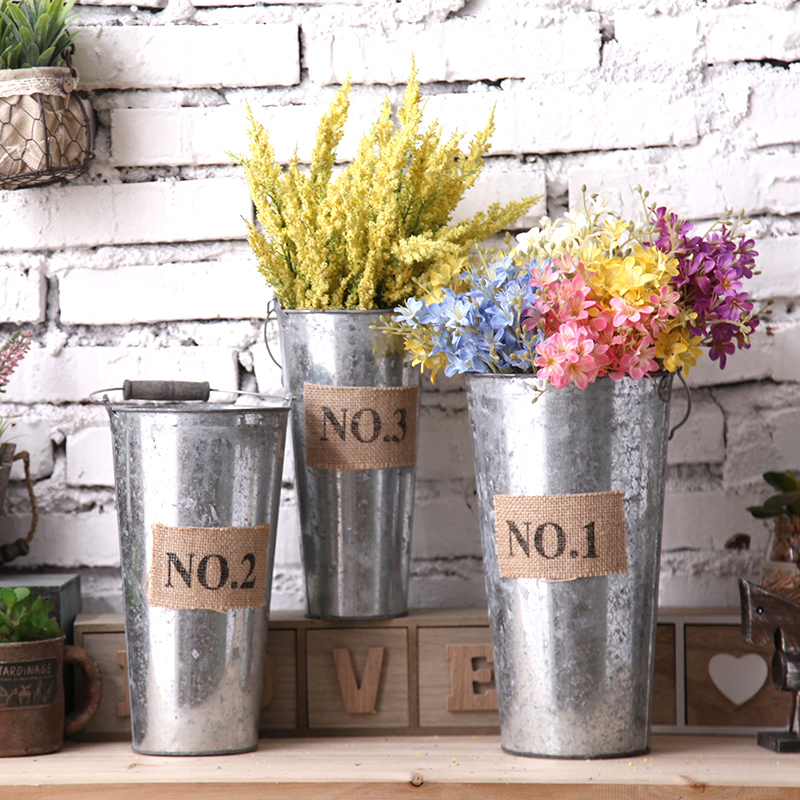 Buy Iron Bucket Tin Bucket Creative Decorations Vintage Wrought